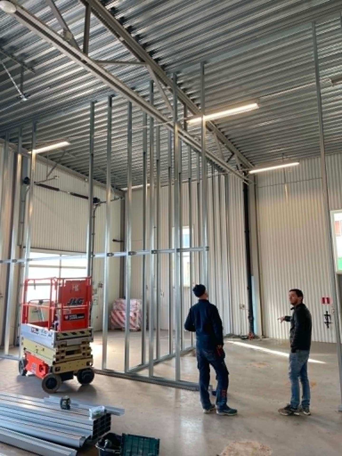 Facility build-out — interior framing